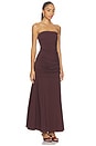 view 2 of 3 Gathered Strapless Longline Dress in Liqueur