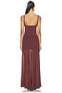 view 3 of 3 Sheer Silk Circle Hem Dress in Liqueur