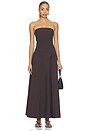 view 2 of 4 Strapless Rouleau Dress in Bark
