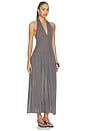 view 2 of 3 Fluid Jersey Halter Dress in Soot