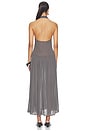 view 3 of 3 Fluid Jersey Halter Dress in Soot
