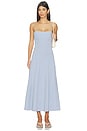 view 1 of 3 Everyday Cotton Pleat Dress in Sky