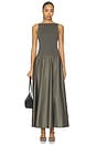 view 1 of 3 Backless Circle Hem Dress in Khaki