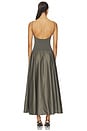 view 3 of 3 Backless Circle Hem Dress in Khaki