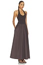 view 1 of 3 Halter Gathered Dress in Chocolate Plum