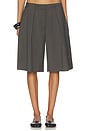view 1 of 6 Wool Pleat Loop Shorts in Mulch
