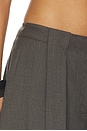 view 6 of 6 Wool Pleat Loop Shorts in Mulch