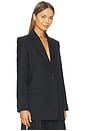 view 2 of 6 BLAZER COM FENDA NAS COSTAS in Black Pinstripe