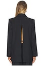 view 3 of 6 BLAZER COM FENDA NAS COSTAS in Black Pinstripe