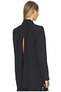 view 4 of 6 BLAZER COM FENDA NAS COSTAS in Black Pinstripe