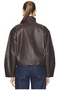 view 5 of 5 Cocoon Zip Leather Jacket in Chocolate