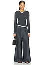 view 6 of 6 Silk Adjustable Balloon Pants in Washed Black