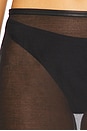 view 6 of 6 Sheer Leather Trim Skirt in Black