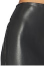 view 6 of 6 Brushed Leather Column Skirt in Black