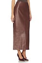 view 2 of 6 가죽 컬럼 스커트 in Rum