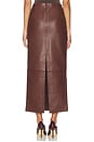 view 4 of 6 가죽 컬럼 스커트 in Rum
