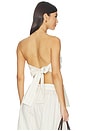view 3 of 5 Strapless Tie Back Top in Ecru Stripe