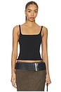 view 1 of 4 Slim Square Neck Knit Top in Black