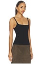 view 2 of 4 Slim Square Neck Knit Top in Black