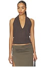 view 1 of 4 Fine Merino Halter Top in Mulch