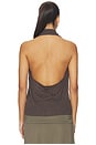 view 3 of 4 Fine Merino Halter Top in Mulch