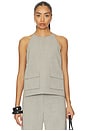 view 1 of 5 Utility Backless Top in Pebble Melange