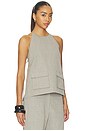view 2 of 5 Utility Backless Top in Pebble Melange