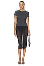 view 4 of 4 Organic Cotton Baby Tee in Charcoal Melange