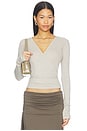 view 1 of 4 Baby Wool Wrap Top in Soft Ash