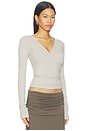 view 2 of 4 Baby Wool Wrap Top in Soft Ash