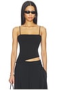 view 1 of 4 Organic Cotton Square Neck Cami Top in Jet Black