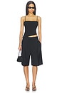 view 4 of 4 Organic Cotton Square Neck Cami Top in Jet Black