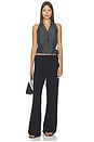 view 5 of 4 Silk Halter Wrap Top in Washed Black
