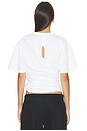 view 4 of 4 Cotton Jersey Split Back Tee in Off White