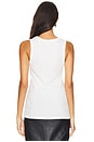 view 3 of 4 Organic Cotton Soft Rib Singlet in White