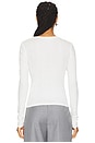 view 3 of 4 Organic Cotton Soft Rib Long Sleeve Top in White