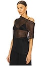 view 3 of 5 BLUSA DE MALHA DE SEDA in Black