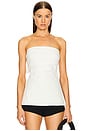 view 1 of 5 Strapless Tie Back Top in Off White