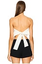view 3 of 5 Strapless Tie Back Top in Off White