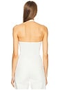 view 3 of 4 Rib Halter Top in White