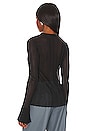 view 3 of 4 Fine Pleat Knit Shirt in Black