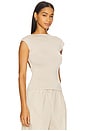 view 3 of 5 St Agni Sculpted Ballet Knit Top in Creme
