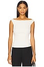 view 1 of 4 St Agni Slim Bateau Top in Off White
