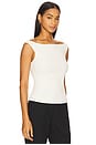 view 2 of 4 St Agni Slim Bateau Top in Off White