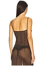 view 3 of 4 Transparent Silk Cami Top in Black Olive