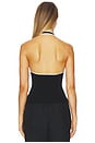 view 3 of 4 Fine Line Halter Top in Black