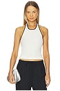 view 1 of 4 TOP HALTER DE LINHA FINA in Off White & Black