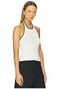 view 2 of 4 TOP HALTER DE LINHA FINA in Off White & Black