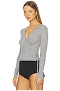 view 2 of 4 Baby Wool Wrap Top in Grey Marle