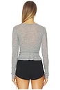 view 3 of 4 Baby Wool Wrap Top in Grey Marle